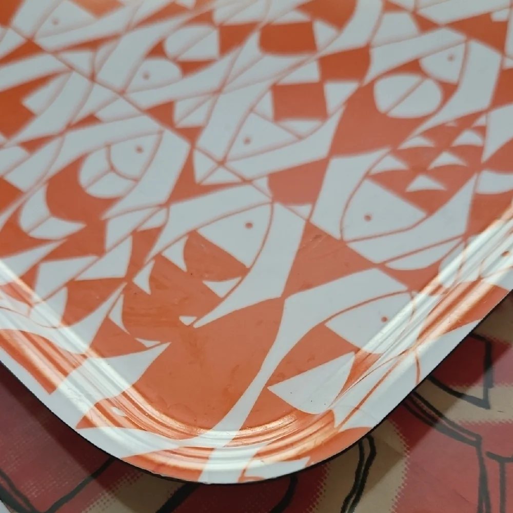 IKEA Orange and Green Decorative Vanity Trays